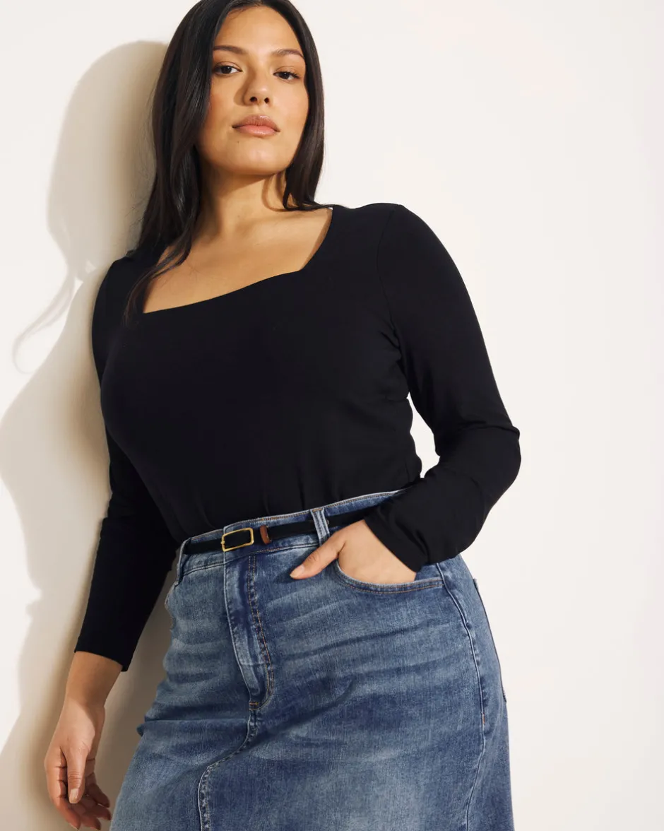 Universal Standard Agatha Liquid Jersey Top