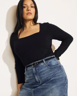 Universal Standard Agatha Liquid Jersey Top