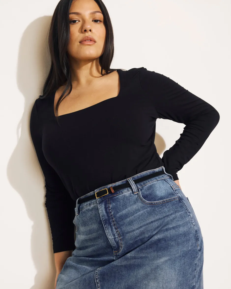 Universal Standard Agatha Liquid Jersey Top