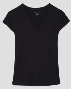 Universal Standard Ashley V Neck Cap Sleeve Tee