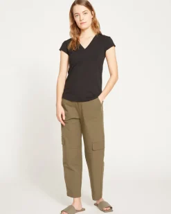 Universal Standard Ashley V Neck Cap Sleeve Tee