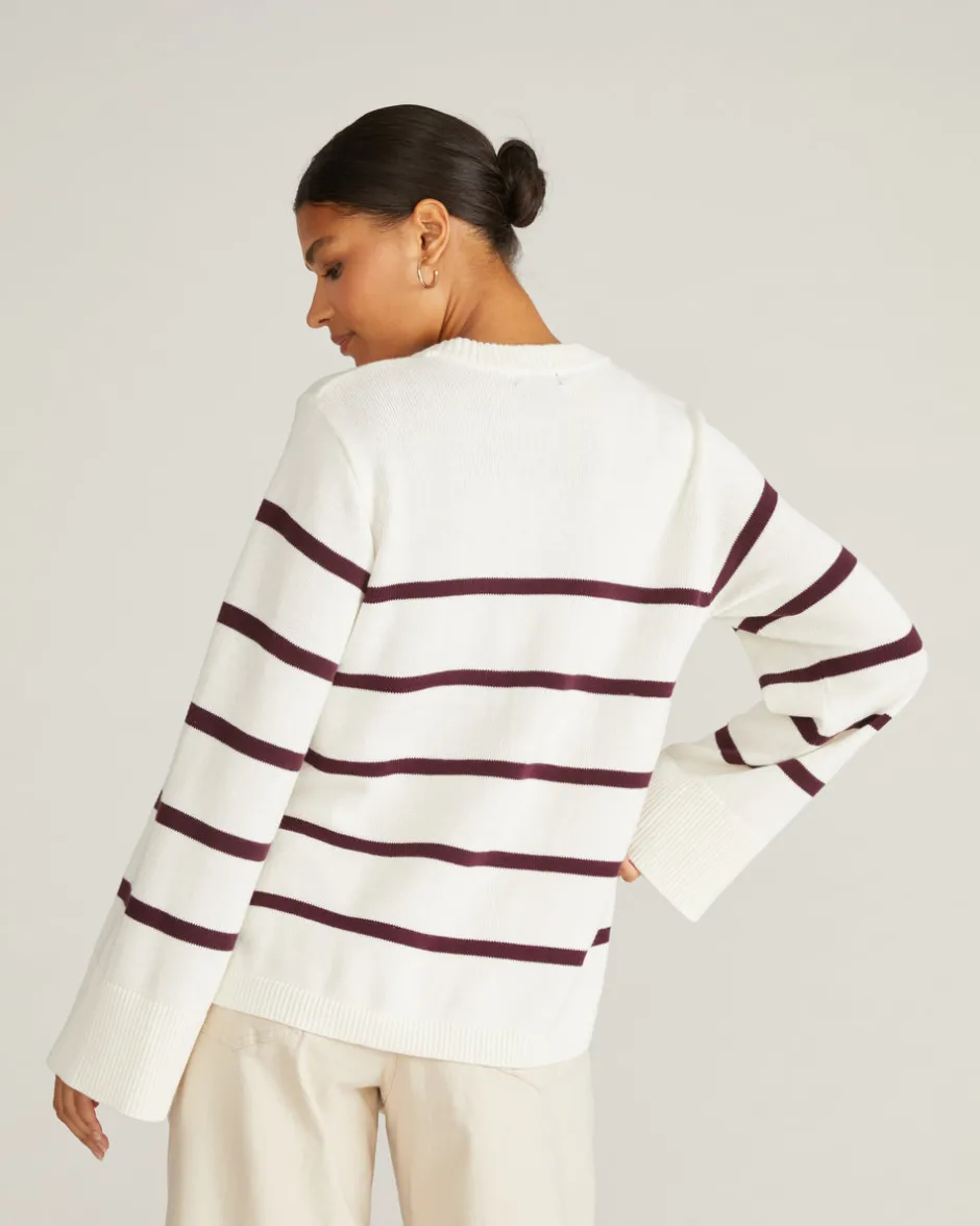 Universal Standard Bardot Wide Sleeve Cotton Sweater