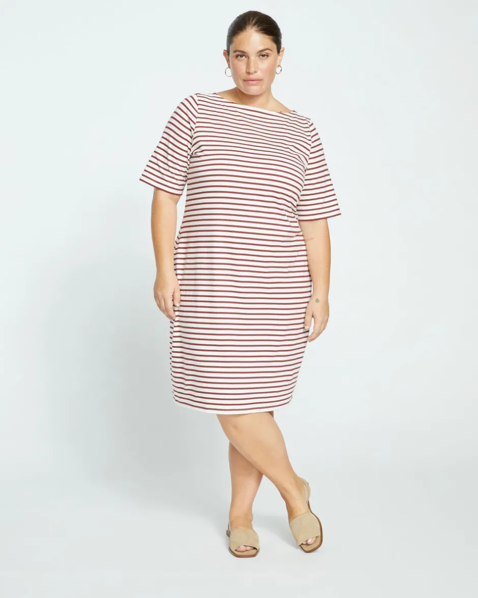 Universal Standard Belle Breton Stripe Jersey Dress