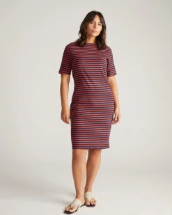 Universal Standard Belle Breton Stripe Jersey Dress