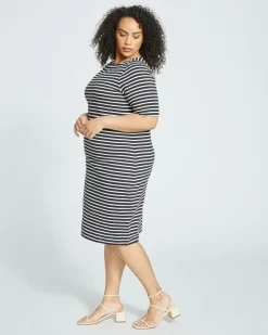 Universal Standard Belle Breton Stripe Jersey Dress