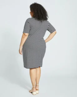 Universal Standard Belle Breton Stripe Jersey Dress