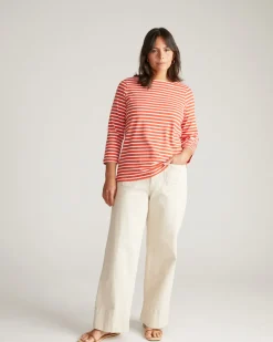 Universal Standard Belle Breton Stripe Jersey Tee