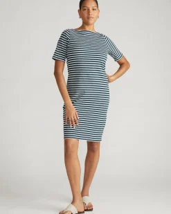 Universal Standard Belle Breton Stripe Jersey Dress