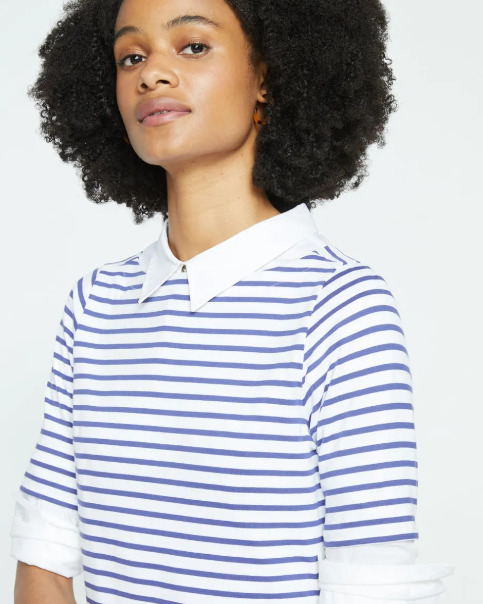 Universal Standard Belle Breton Stripe Jersey Dress