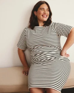 Universal Standard Belle Breton Stripe Jersey Dress