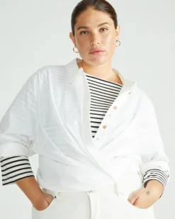 Universal Standard Belle Breton Stripe Jersey Tee