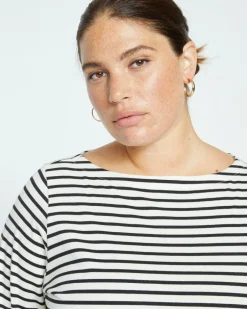 Universal Standard Belle Breton Stripe Jersey Tee