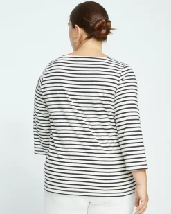 Universal Standard Belle Breton Stripe Jersey Tee