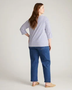 Universal Standard Belle Breton Stripe Jersey Tee