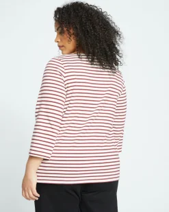 Universal Standard Belle Breton Stripe Jersey Tee