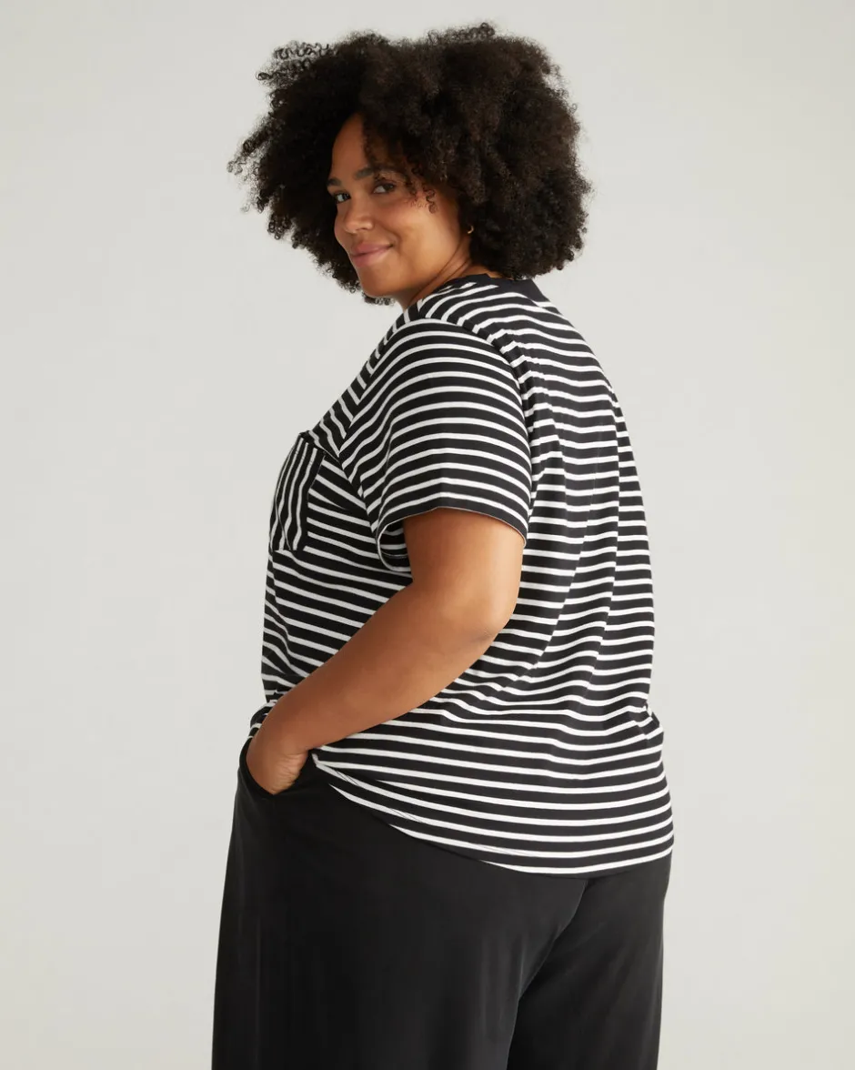 Universal Standard Breton Stripe Garcon Tee