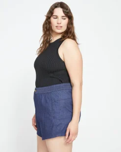 Universal Standard Capri Chambray Shorts