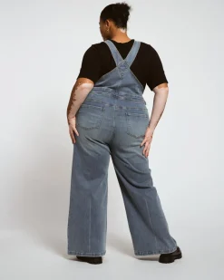 Universal Standard Casey Wide Leg Denim Overalls