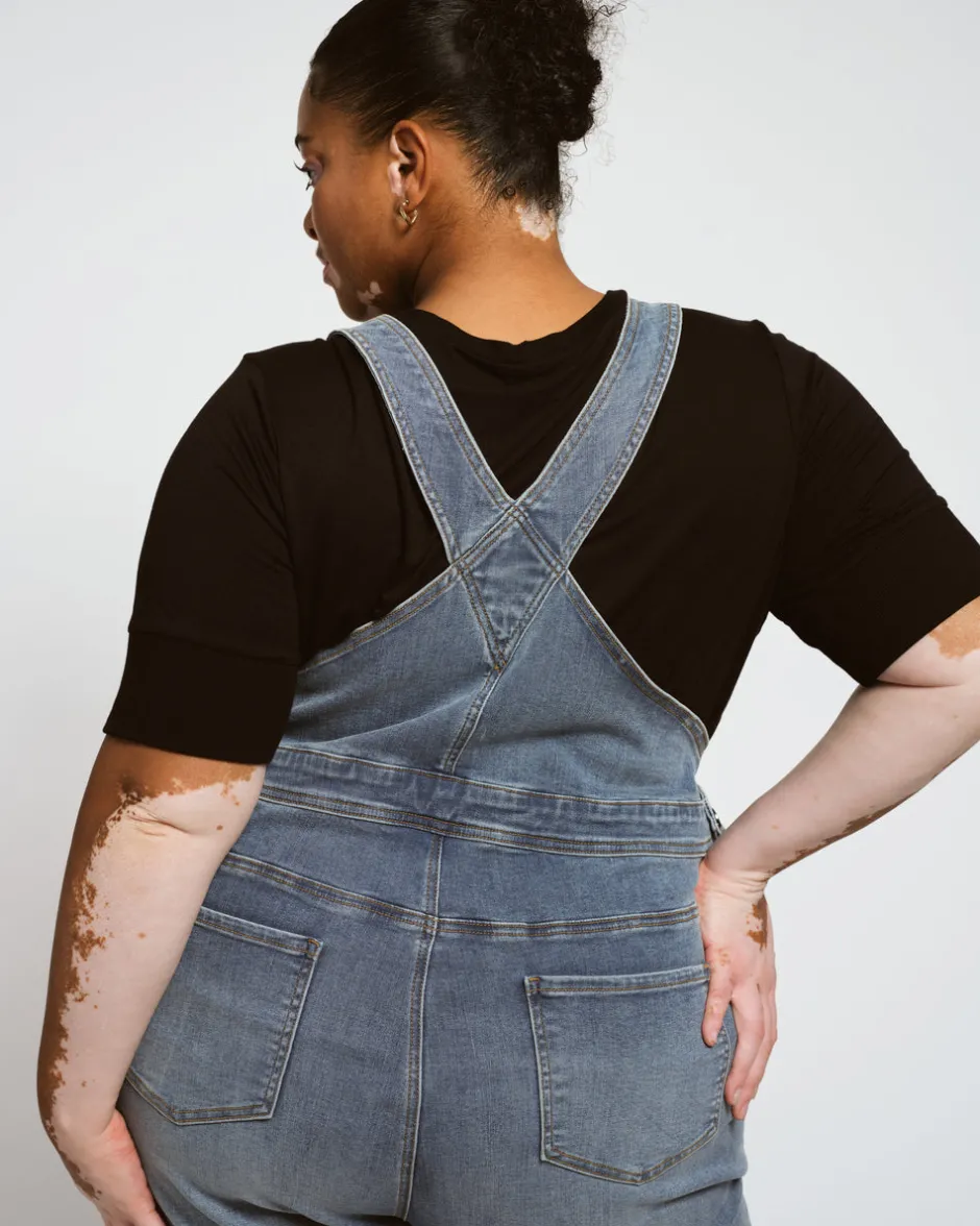 Universal Standard Casey Wide Leg Denim Overalls