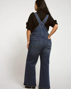 Universal Standard Casey Wide Leg Denim Overalls