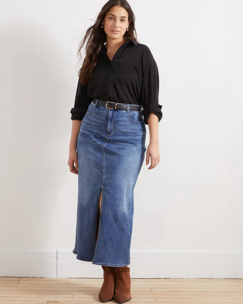 Universal Standard ComfortDenim Maxi Skirt