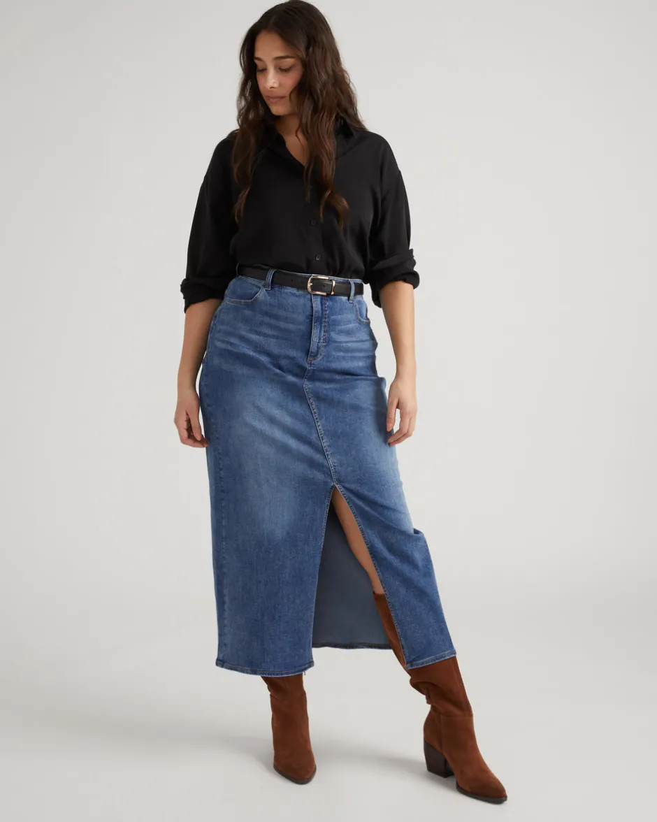 Universal Standard ComfortDenim Maxi Skirt