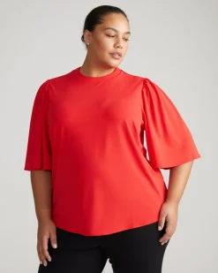 Universal Standard Crepe Jersey Capelet Blouse