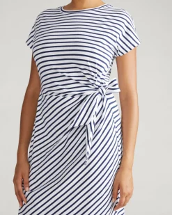 Universal Standard Crescent Breton Stripe Knot Dress