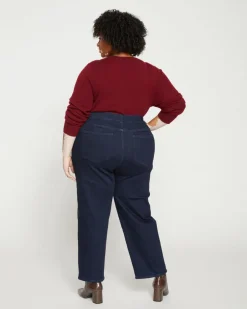 Universal Standard Donna High Rise Curve Straight Leg Jeans 27 Inch