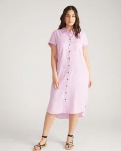 Universal Standard Dune Linen Shirtdress
