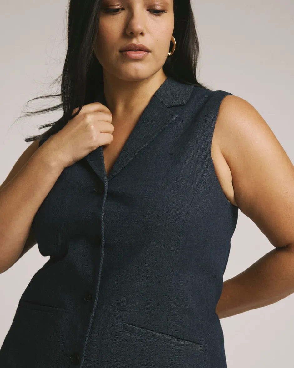 Universal Standard Edwin Denim Look Vest