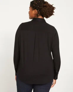 Universal Standard Elbe Liquid Jersey Shirt Classic Fit