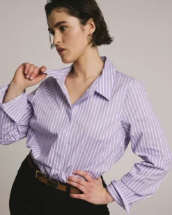 Universal Standard Elbe Popover Stretch Poplin Shirt Classic Fit