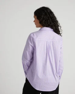 Universal Standard Elbe Popover Stretch Poplin Shirt Classic Fit
