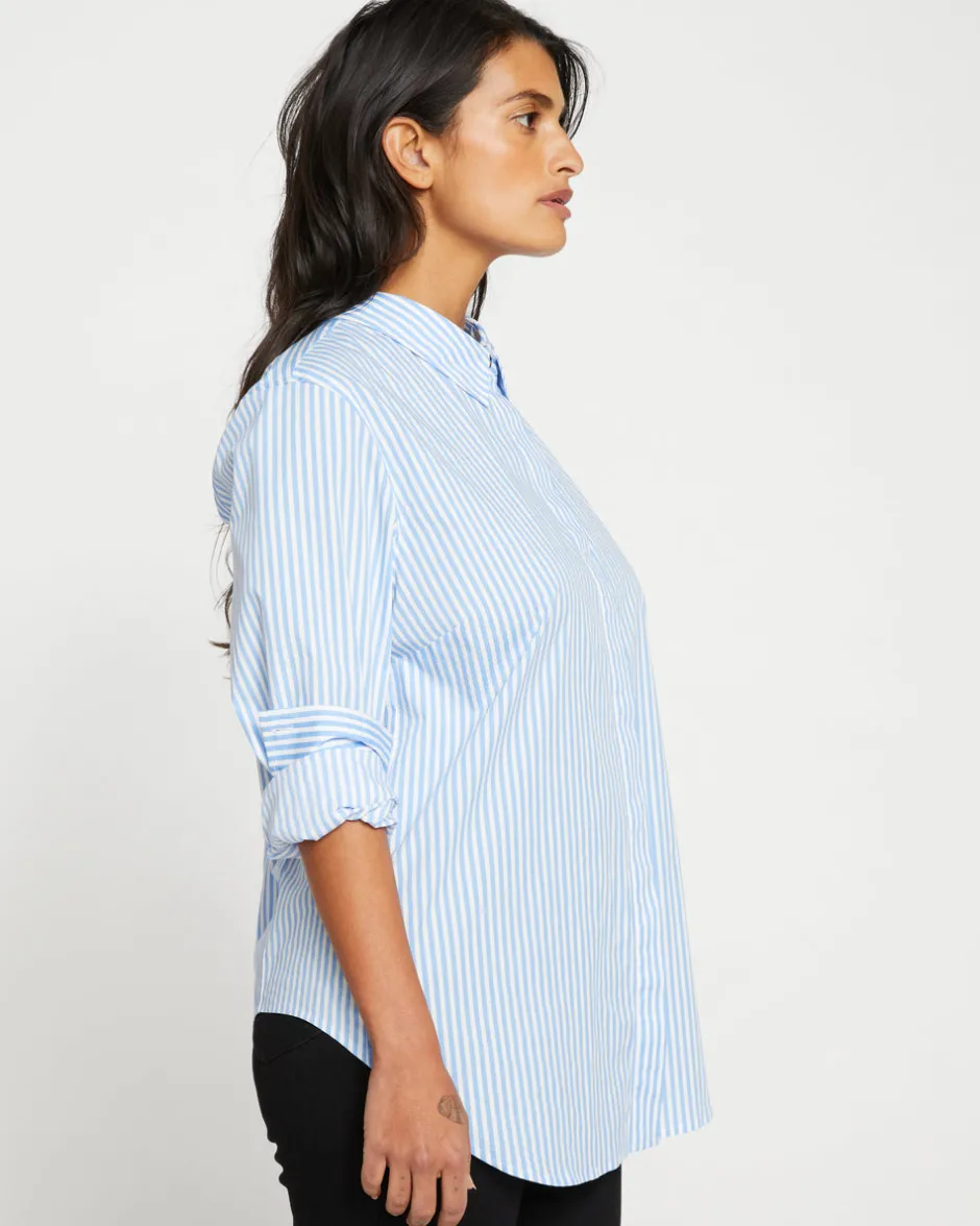 Universal Standard Elbe Stretch Poplin Shirt Classic Fit