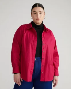 Universal Standard Elbe Stretch Poplin Shirt Classic Fit