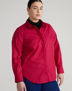 Universal Standard Elbe Stretch Poplin Shirt Classic Fit