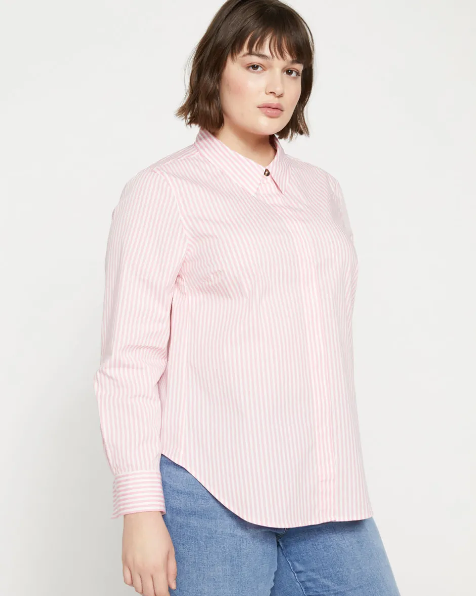 Universal Standard Elbe Stretch Poplin Shirt Classic Fit