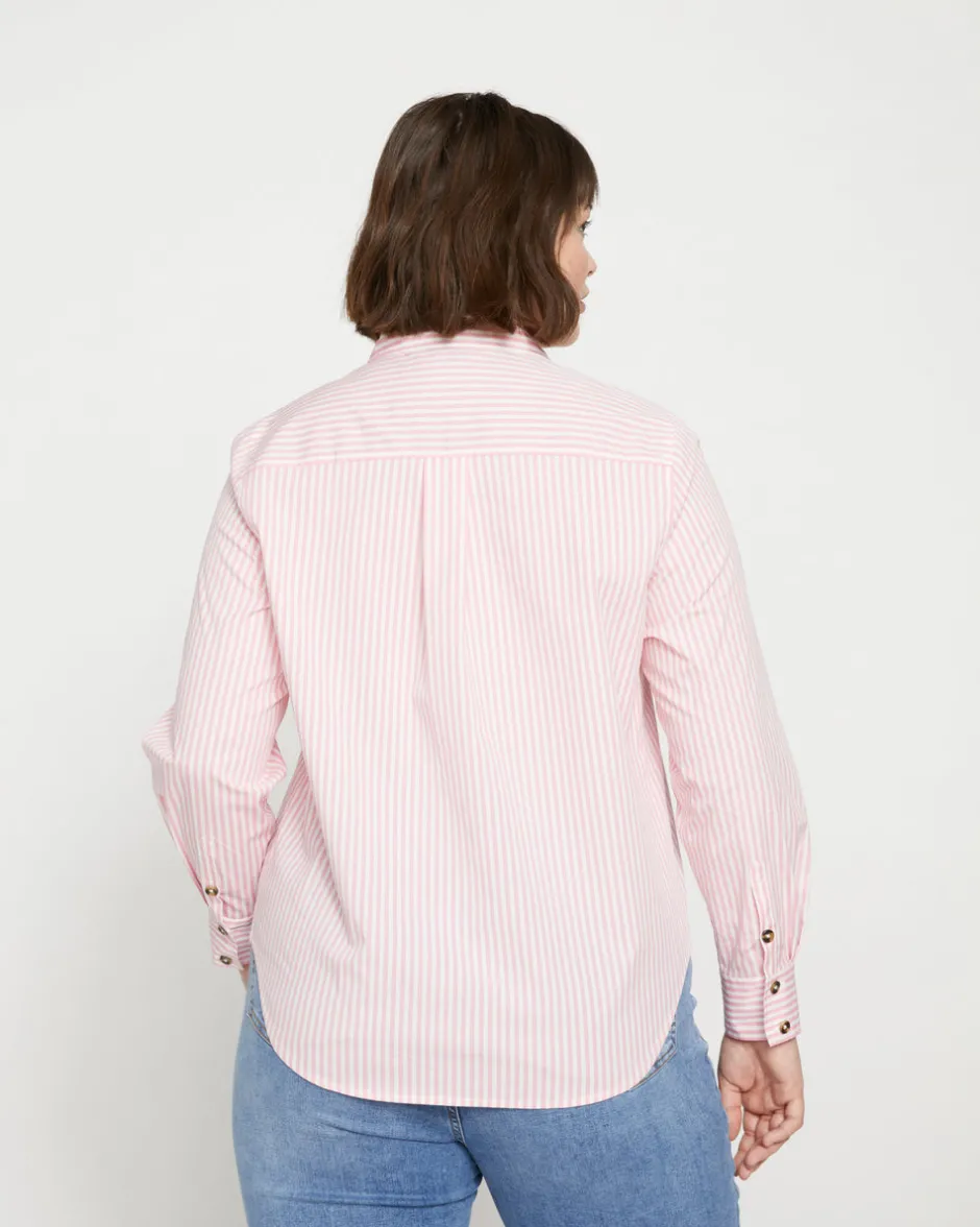 Universal Standard Elbe Stretch Poplin Shirt Classic Fit