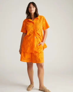 Universal Standard Erica Cotton Eyelet Shirt