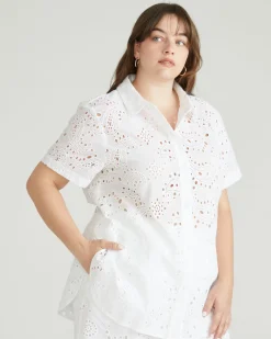 Universal Standard Erica Cotton Eyelet Shirt