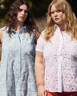 Universal Standard Erica Cotton Eyelet Shirt