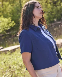 Universal Standard Flynn Short Sleeve Denim Shacket