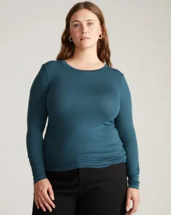 Universal Standard Foundation Long Sleeve Crew Neck Tee