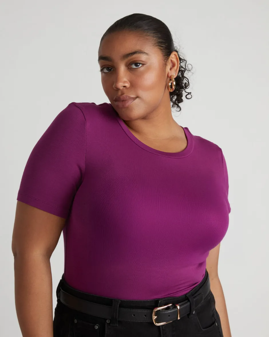 Universal Standard Foundation Short Sleeve Crew Neck Tee