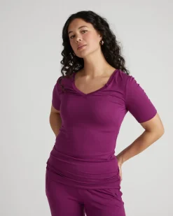 Universal Standard Foundation Short Sleeve V-Neck Tee