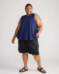 Universal Standard Heatwave Divine Jersey Flared Tank