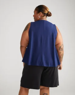 Universal Standard Heatwave Divine Jersey Flared Tank