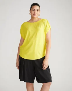 Universal Standard Helena Divine Jersey Gathered Tee