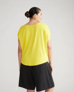 Universal Standard Helena Divine Jersey Gathered Tee